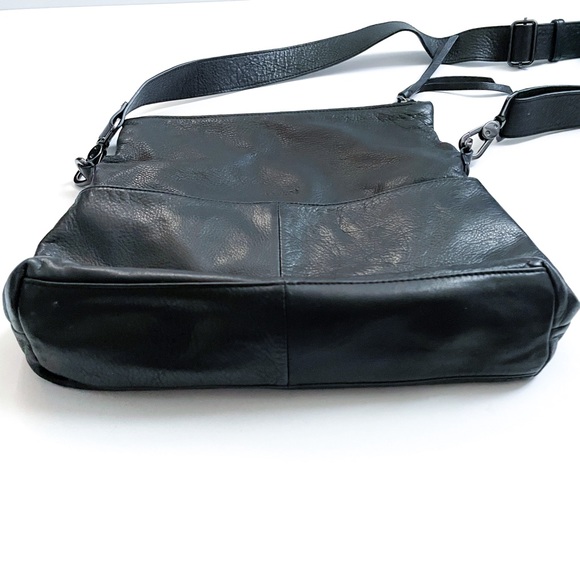 Margot Black Leather Crossbody Shoulder Bag - Picture 6 of 6